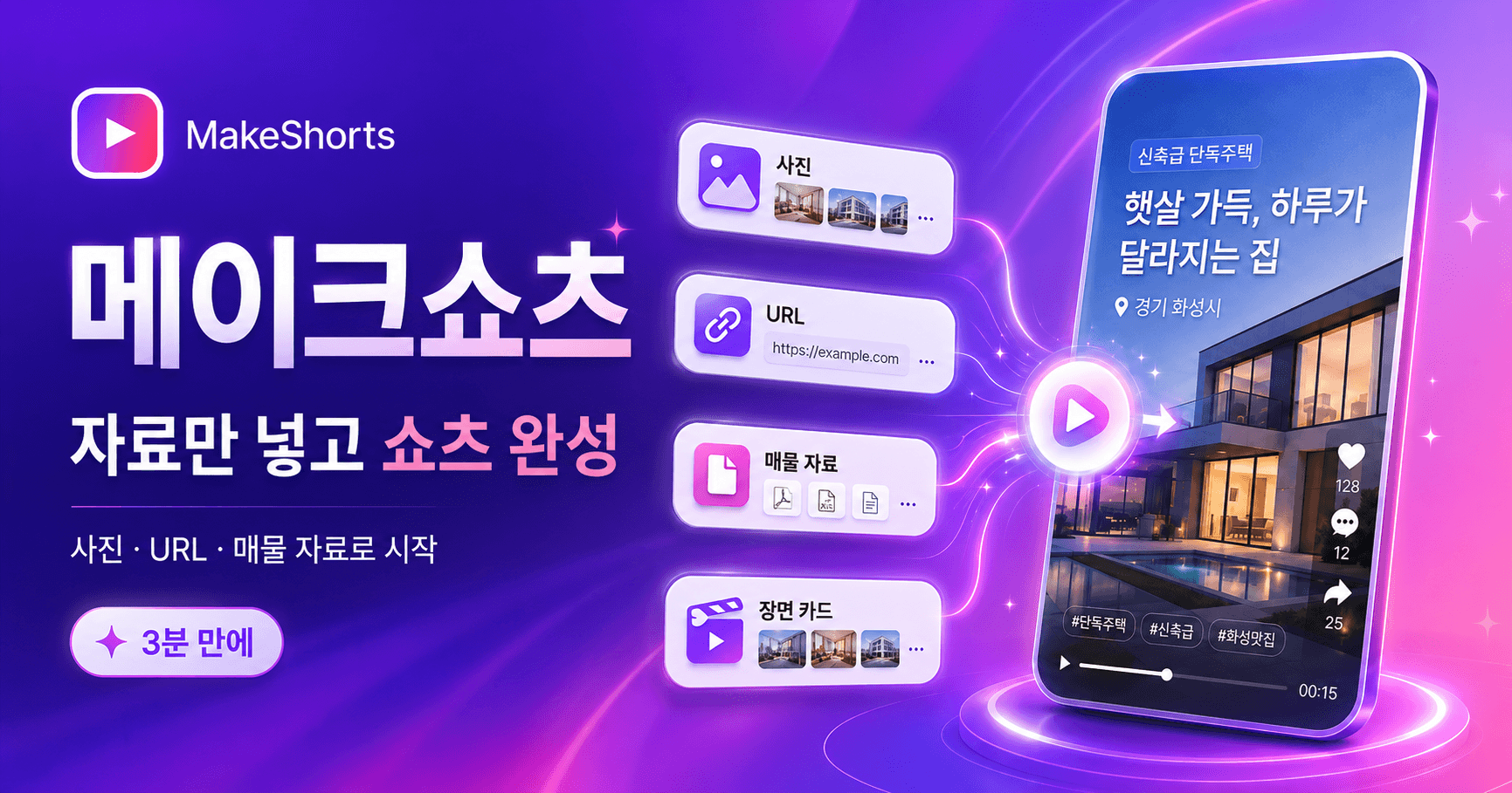메이크쇼츠 - 자료만 넣고 쇼츠 완성